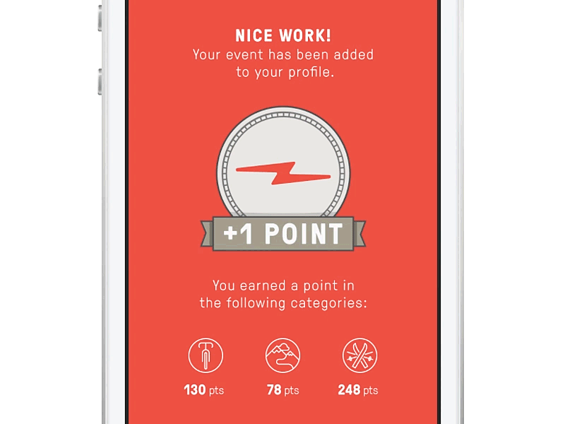 Success! animation app ios iphone mobile reward success ux