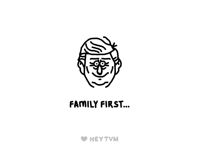 Family First animation gif heytvm illustration trump