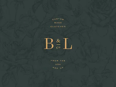B & L Co. floral gold type