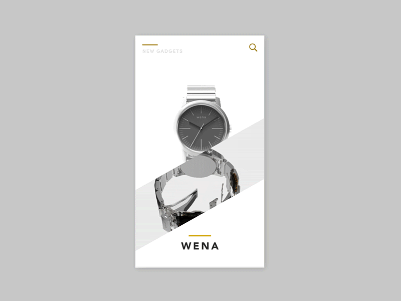 Watch details animation *Experiment* animation interaction interface minimal mobile motion watches