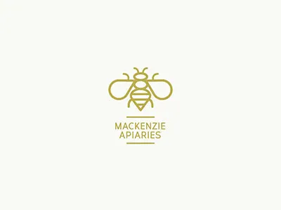 Mackenzie Apiaries Logo bee honey logo logo redesign xprocrastinationcontest