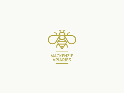 Mackenzie Apiaries Logo bee honey logo logo redesign xprocrastinationcontest