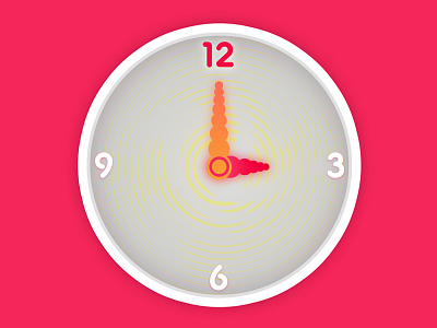 Day 011 - Clock clock design glow ui element
