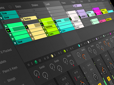 Ableton Live Concept ableton dark flat flat design interface layout live music software ui ux