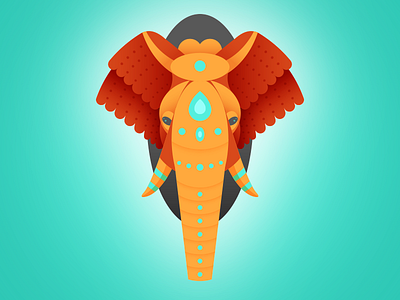 Geometric Elephant animal elephant geometric illustration