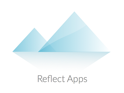 Logo for Agency agency blue logo mountains reflect reflect apps reflection