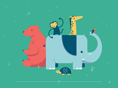 Bring the Zoo to Work Day animal bear elephant facebook giraffe kids monkey turtle zoo