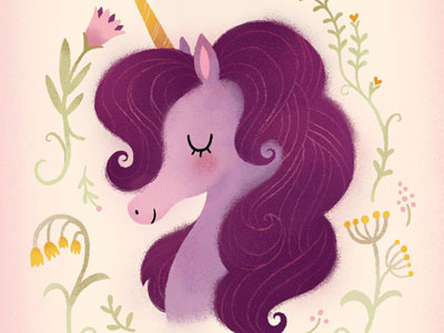 More cuteness childrens cute floral horse illustration unicorn