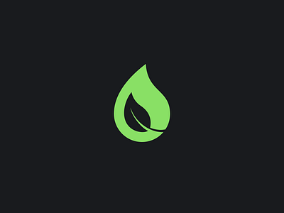 Logo droplet icon leaf logo water