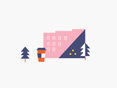 Illustration Exploration building illustration lofts simple