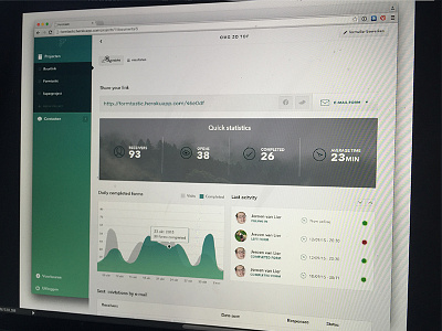 Formtastic Dashboard dashboard form formtastic options share statistics