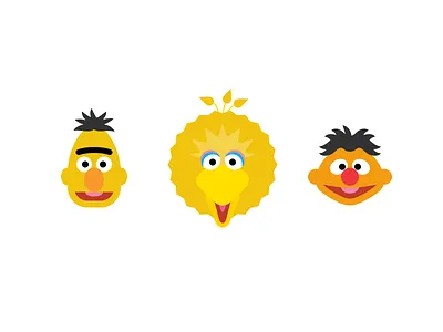 Sesame Street Icons bert big bird ernie jim henson muppets sesame street year of icons