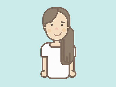 Selfie me again flat illustration portrait sketch