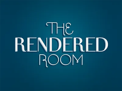 Rendered Room lettering logo typography