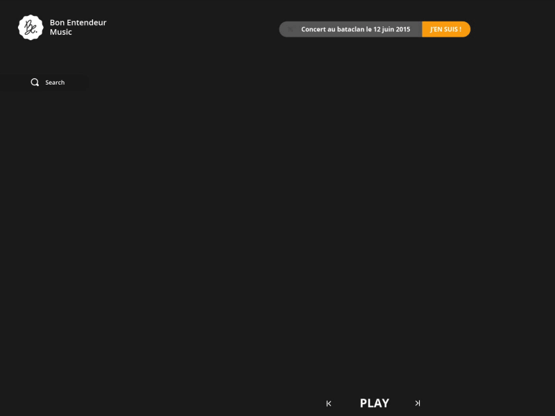 New Bon Entendeur Website music music player player ui