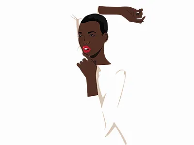 Fashion Illustration concept art drawing fashion fashion illustration illustration red lipstick white dress