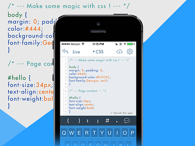 Nutoid - Code editing app app design ios app mobile