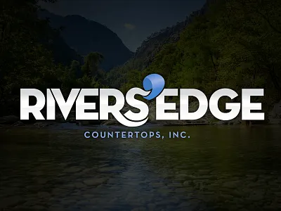 Rivers' Edge Countertops Logo brand design logo type