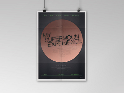 Supermoon Experience | Typographical Posters fonts information layout mockup moon posters shapes simplicity story style text typography