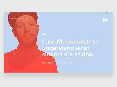 Musixmatch Stories graphic musixmatch quote visual