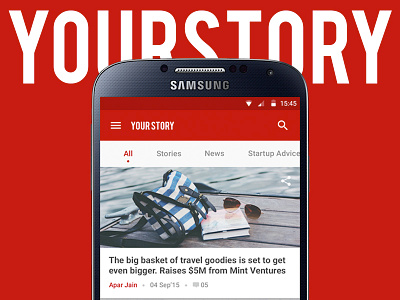 YourStory App Redesign android app news startup ui