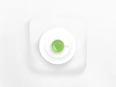 greentea android apple clean cool cup food green icon tea texture ui ui design