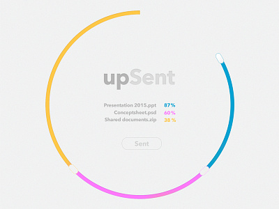 Day 013 - UpSent design element sent share user interface