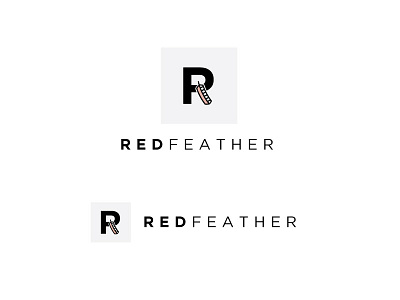 Red Feather Logo Concept branding feather gotham logo