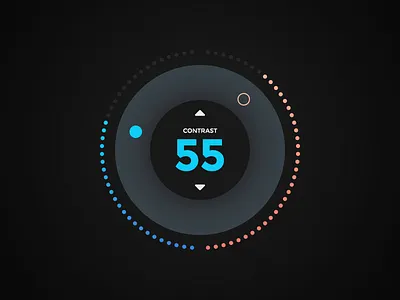 UI Element Challenge -- Day 060 Levels Knob brightness contrast daily challenge knob levels ui ui design