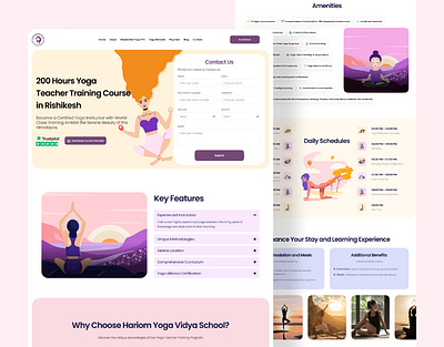 Yoga Training Course Website Design fitness fitness website gym gym website health healthcare website heatlhcare landing page lifestyle online course online training sport wellness yoga yoga course yoga fitness yoga training course yoga training website yogastudio yogateacher