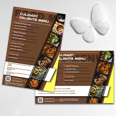 Editable PSD File - Restaurant Menu Design cafe design culinary design editable psd food menu design food promotion menu card template menu layout modern restaurant menu photoshop template restaurant menu