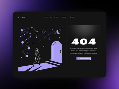 404 Error Page - Daily Challenge #5 404 dailychallenge dailyui design error errorpage figma interfacedesign ui