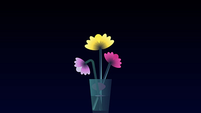 Bunga | Flowers in the vase animation code flower modern ui