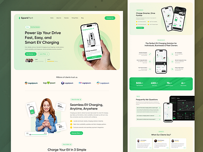 EV Charging Website Landing Page electric vehicle ev charging ev charging app ev charging website ev charging website development ev web app development landing page uiux user experience ux design web design website design
