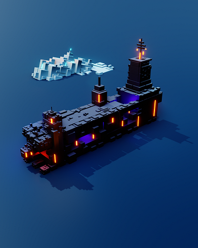 RUINS 🛳 3d 3dblender b3d blender blender3d design earth graphic design iceberg illustration lowpoly planet ruins sea ship temple ui