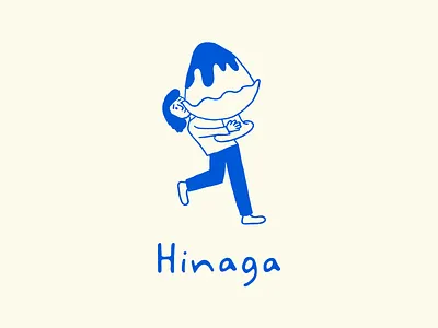 Hinaga branding cafe color design dessert dribbble food graphic design illustration logo logo cafe logo illustration logotype men people walk