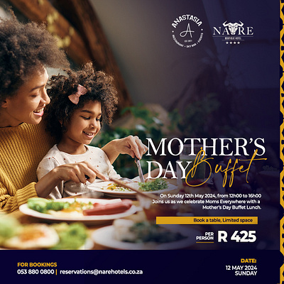 Mother's Day Buffet (Social Media Post) branding flyer graphic design hotel mothers day poster