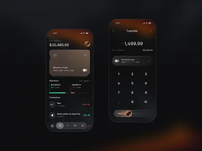 FinTech Mobile App bachanek balance card chart design finance fintech funds kamil microdose mobile payment transfer ui ux