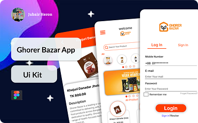 Ghorer Bazar App Design app design design ui ui ux ux web design