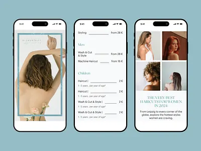 Web & Mobile UI for Blumentritt Friseure beautyindustry brandidentitiy cleanlayout digitalexperience elegantdesign hairsalon highenddesign lilaquadrat luxurybrand luxurywebsite minimal mobileapp mobiledesign mobileui modernaesthetic softcolorpalette ui uishowcase ux visualidentity