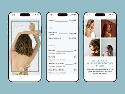 Web & Mobile UI for Blumentritt Friseure beautyindustry brandidentitiy cleanlayout digitalexperience elegantdesign hairsalon highenddesign lilaquadrat luxurybrand luxurywebsite minimal mobileapp mobiledesign mobileui modernaesthetic softcolorpalette ui uishowcase ux visualidentity