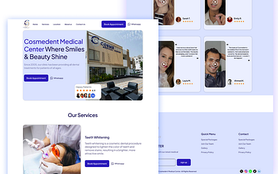 Redesigning Cosmedent Medical Center clinic doctor figma health ui ui ux ux web design