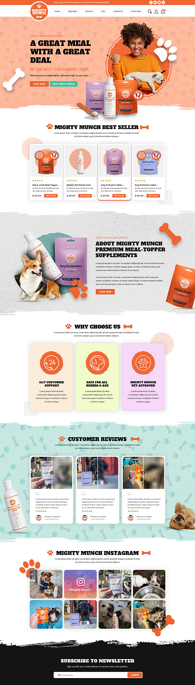 Web Design - Shopify Supplements Brand design graphic design shopify ui ux design web design