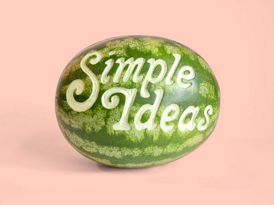 "Simple Ideas" - Type Treatment for MIAD miad simple type typography watermelon