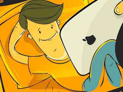Comic Character Illustraion apple cg character comic illustration ipad