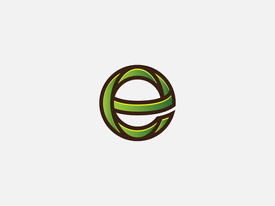 E Logo branding e globe gradient identity initial letterform lettermark logo o