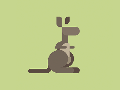 Kangaroo animal flat kangaroo minimal simple