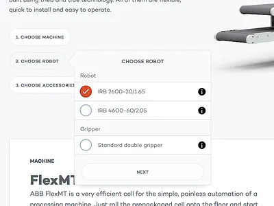 Configurator popup configurator menu popup