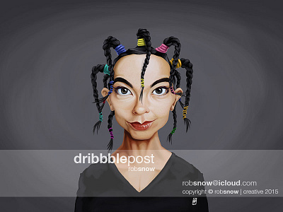 Celebrity Sunday - Björk bjork caricature celebrity famous female icelandic likeness lyrics music pop singer star