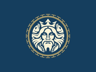 Neptune Logo ancient fish greek god harpoons mythology neptune poseidon sea trident triton